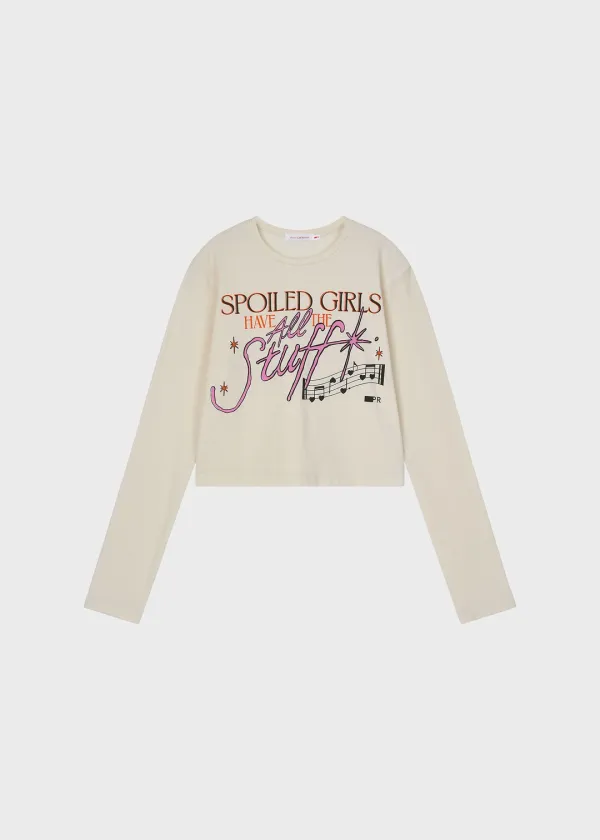 Spoiled Girls Long Sleeve Soft White