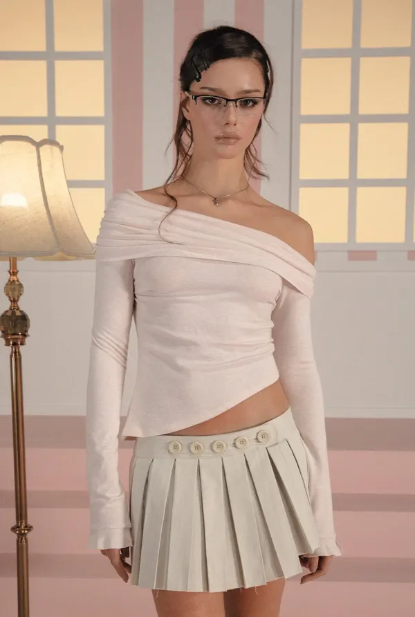 Button wrap skirt