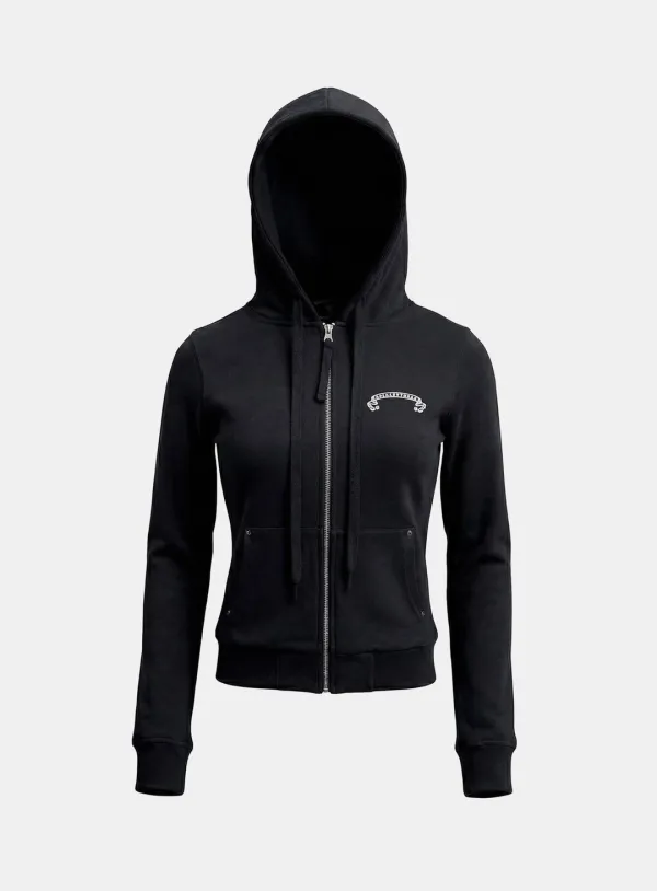 [w-hde26-031] Viper Slim-Fit Zip-Up Hoodie - Black
