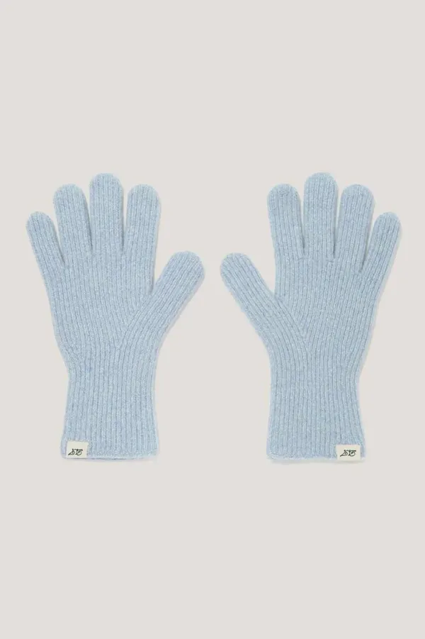 WHOLEGARMENT KNIT GLOVES SKY BLUE