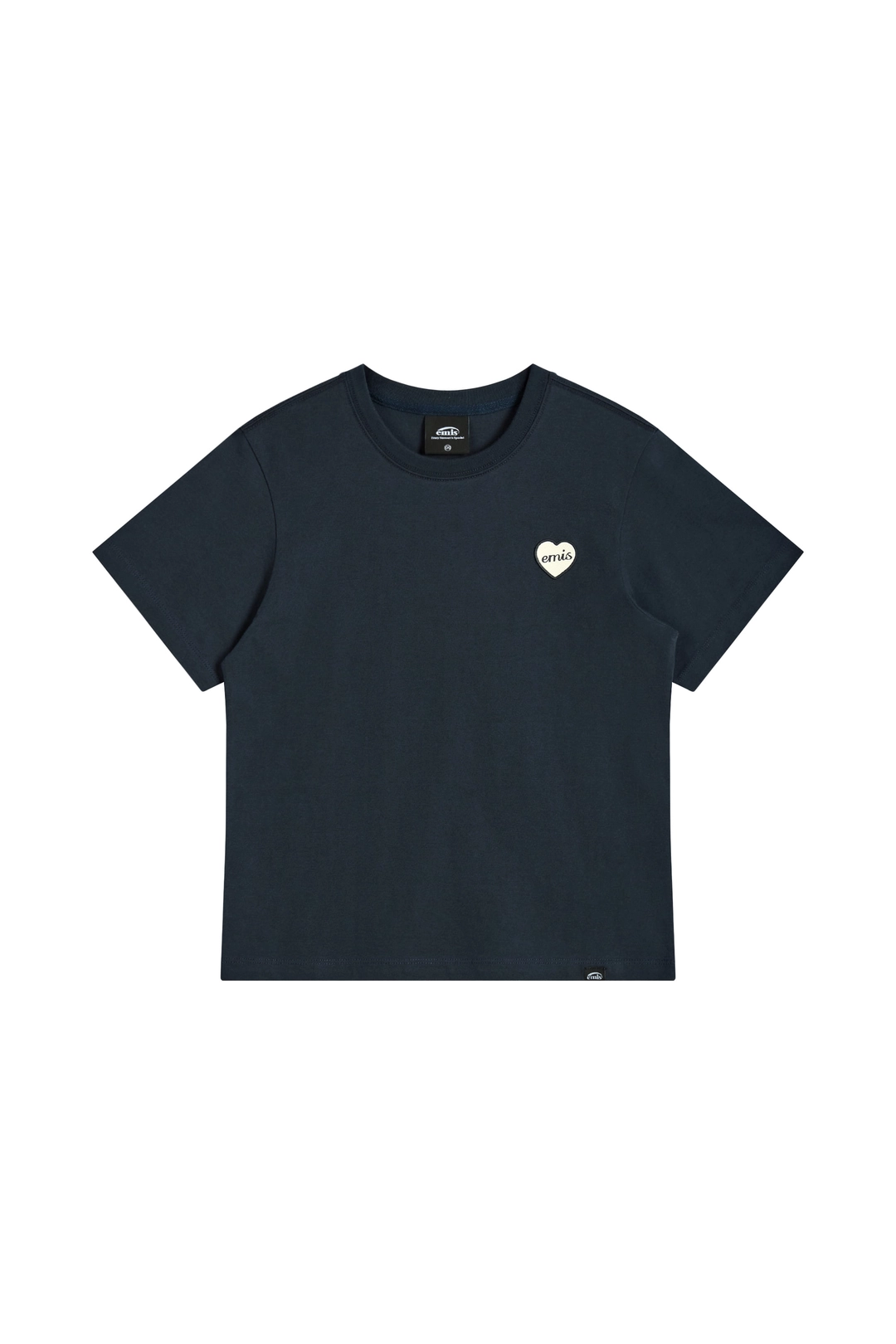 이미스 (W) HEART RUBBER PATCH T-SHIRT-NAVY 상품 이미지 1