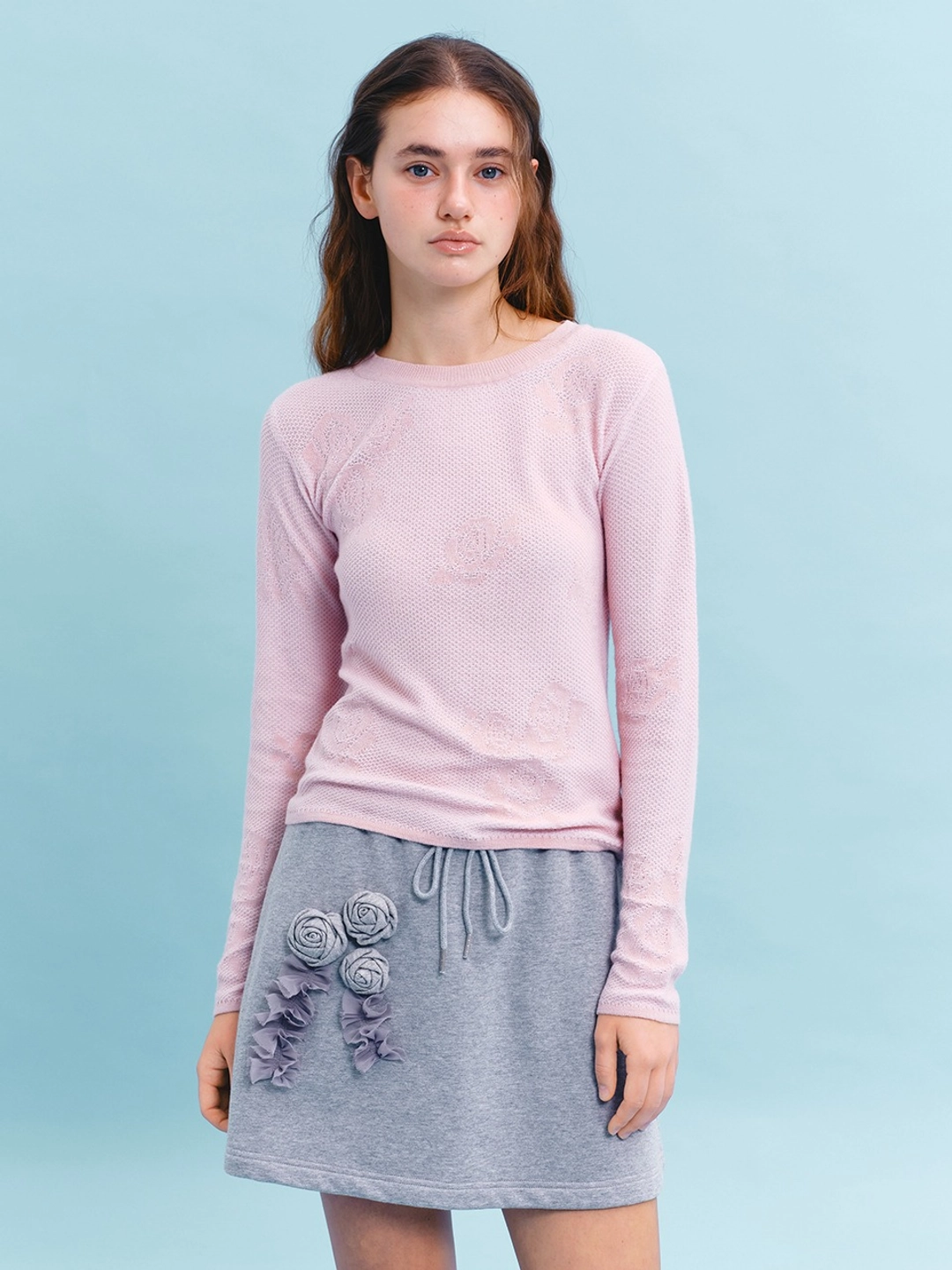 마가린핑거스 ROSE JACQUARD KNIT (PINK) 상품 이미지 2