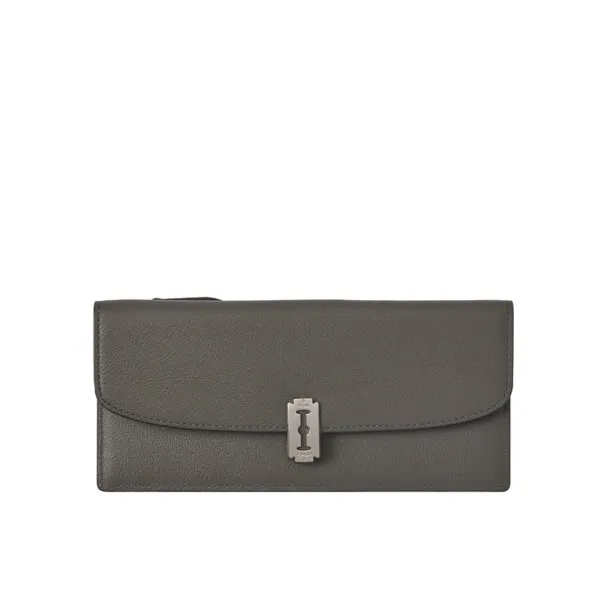Semi Lune Zipper Long Wallet (세미 룬 지퍼 장지갑) Slate Khaki