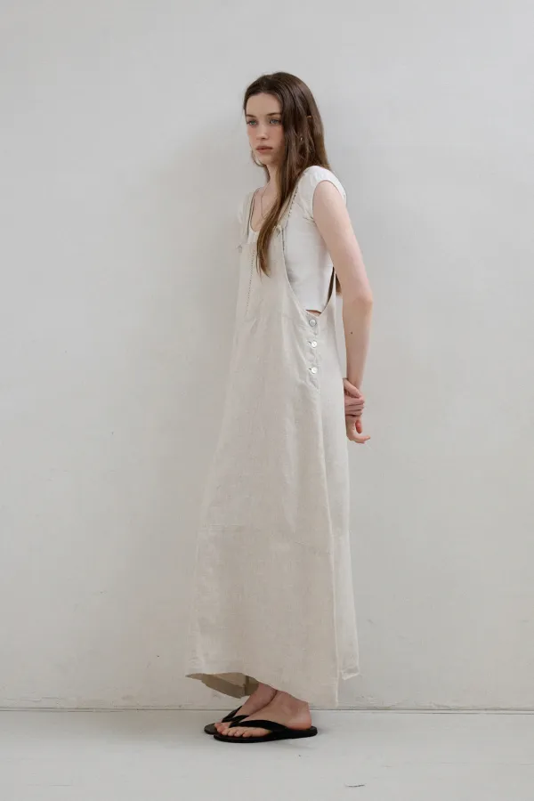 2nd. Ecru Linen Dress (natural)