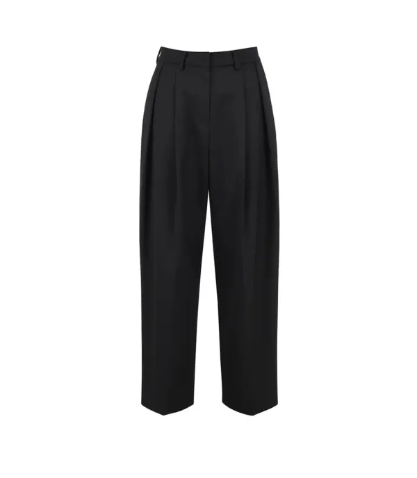 DOUBLE PLEATED WIDE PANTS