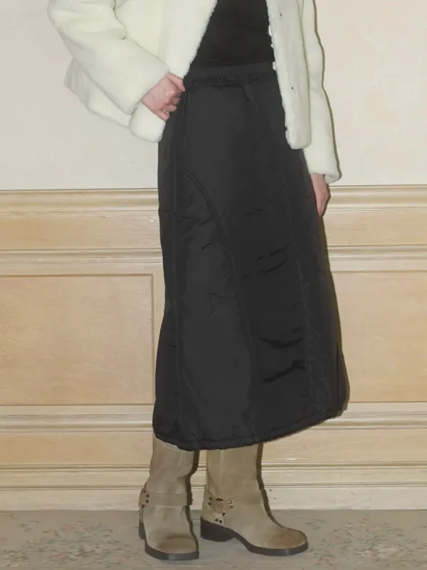 PADDING SKIRT - BLACK