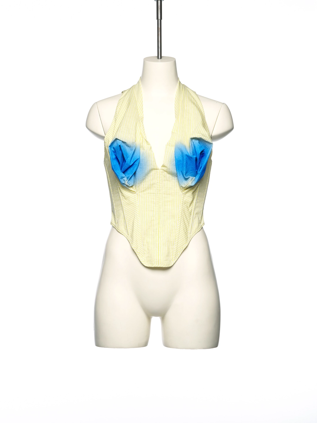 푸쉬버튼 SS25 YELLOW BRA DRAPING HALTER TOP 상품 이미지 1