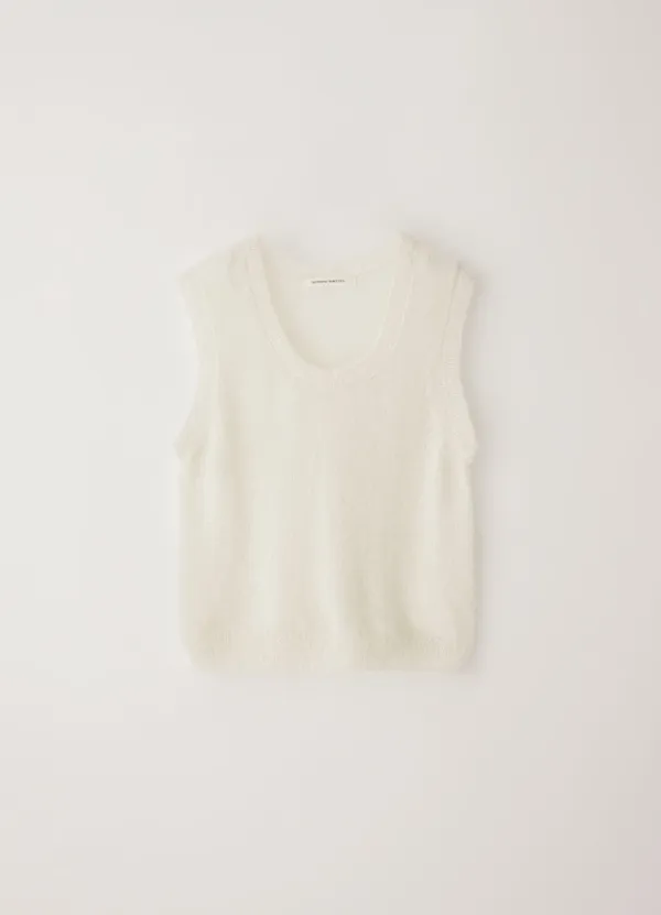 Carol u-neck vest (Ivory)