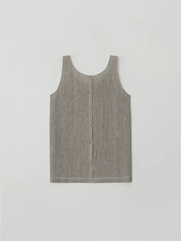 [2nd] 2way linen blouse (ash beige)