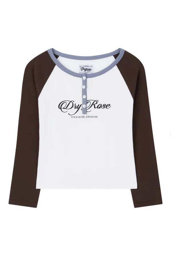 LETTERING RAGLAN TEE (BR)