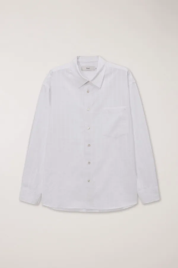 UNISEX CLASSIC OVERSHIRT WHITE STRIPE_UDSH6B124WT