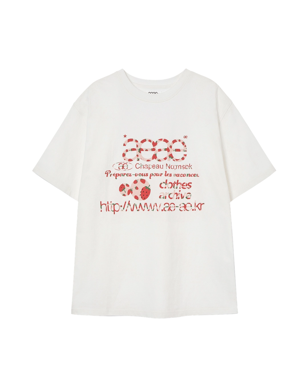 에이이에이이 [6/23 예약발송] WEB LOGO T-SHIRTS [STRAWBERRY] 상품 이미지 2