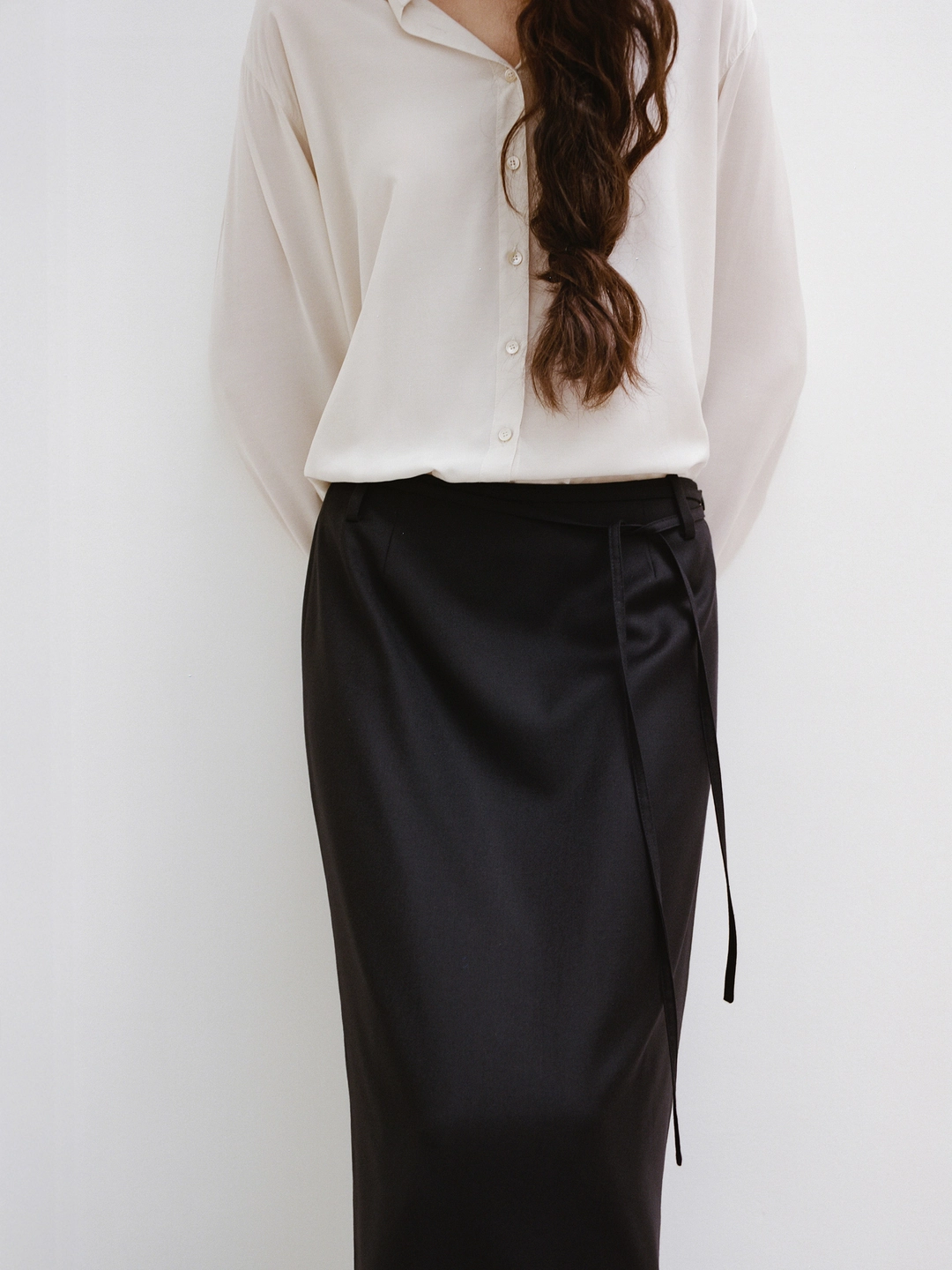 르에 VEIL SILK SHIRTS / PEACH BEIGE 상품 이미지 1