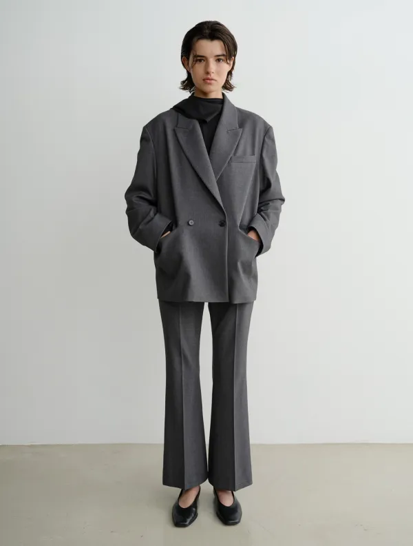 Rend Double Breasted Jacket (Charcoal)