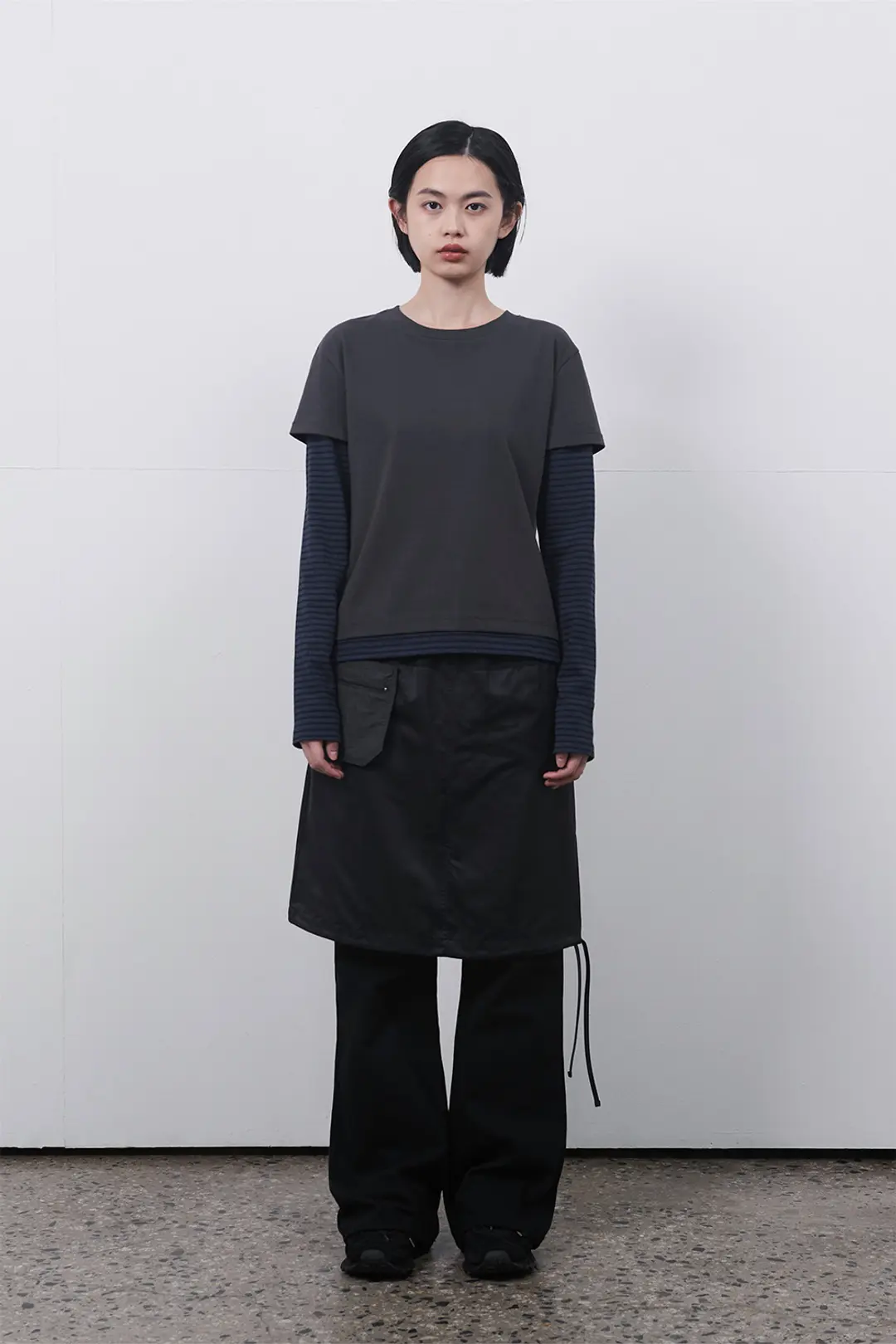오헤시오 POCKET BANDING SKIRT, NAVY 상품 이미지 2