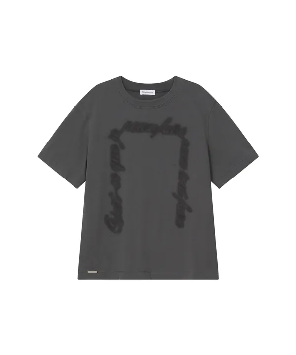 Chicano lettering short sleeve CHARCOAL