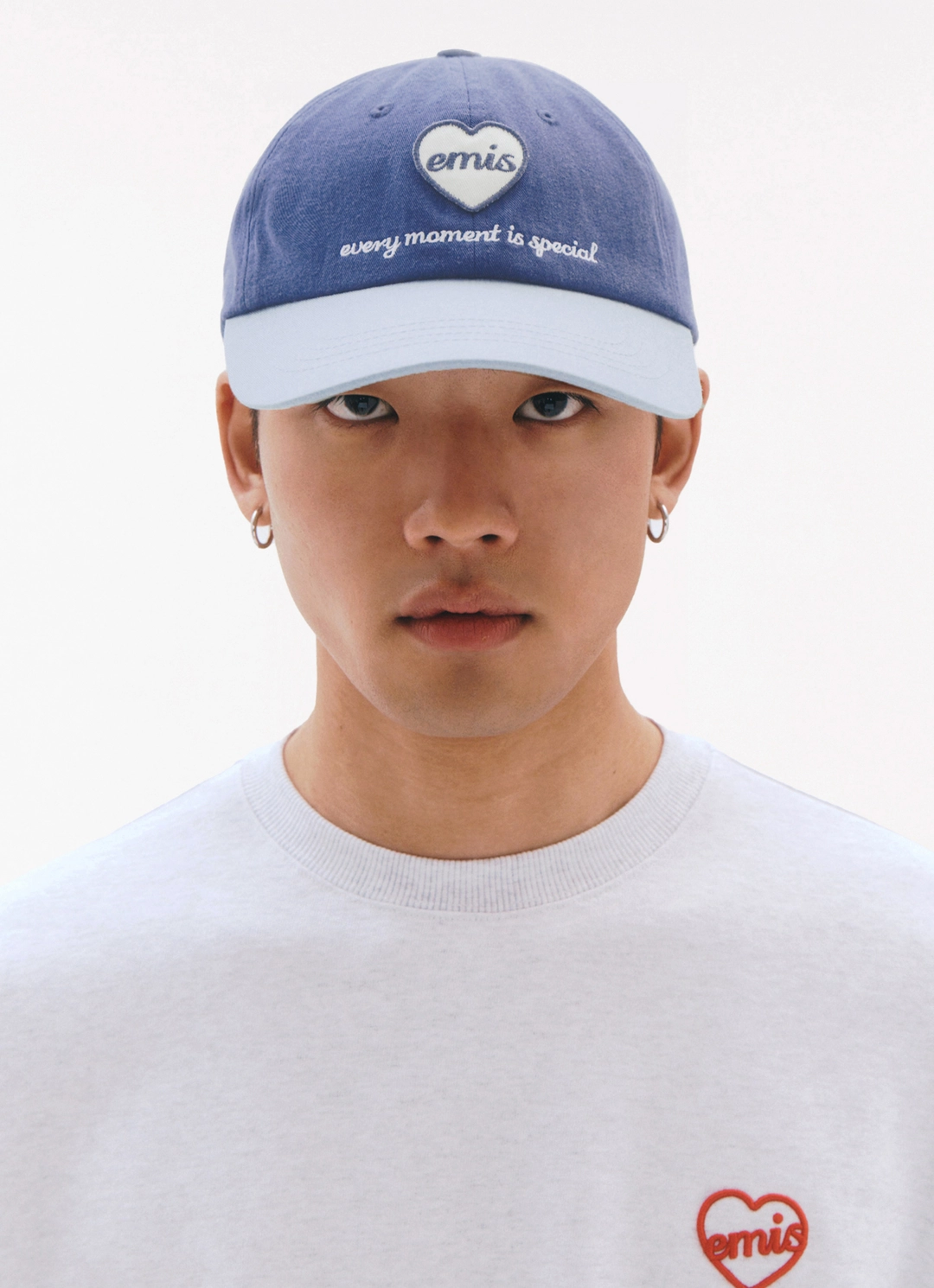 이미스 HEART WAPPEN TONE ON TONE BALL CAP-NAVY 상품 이미지 2
