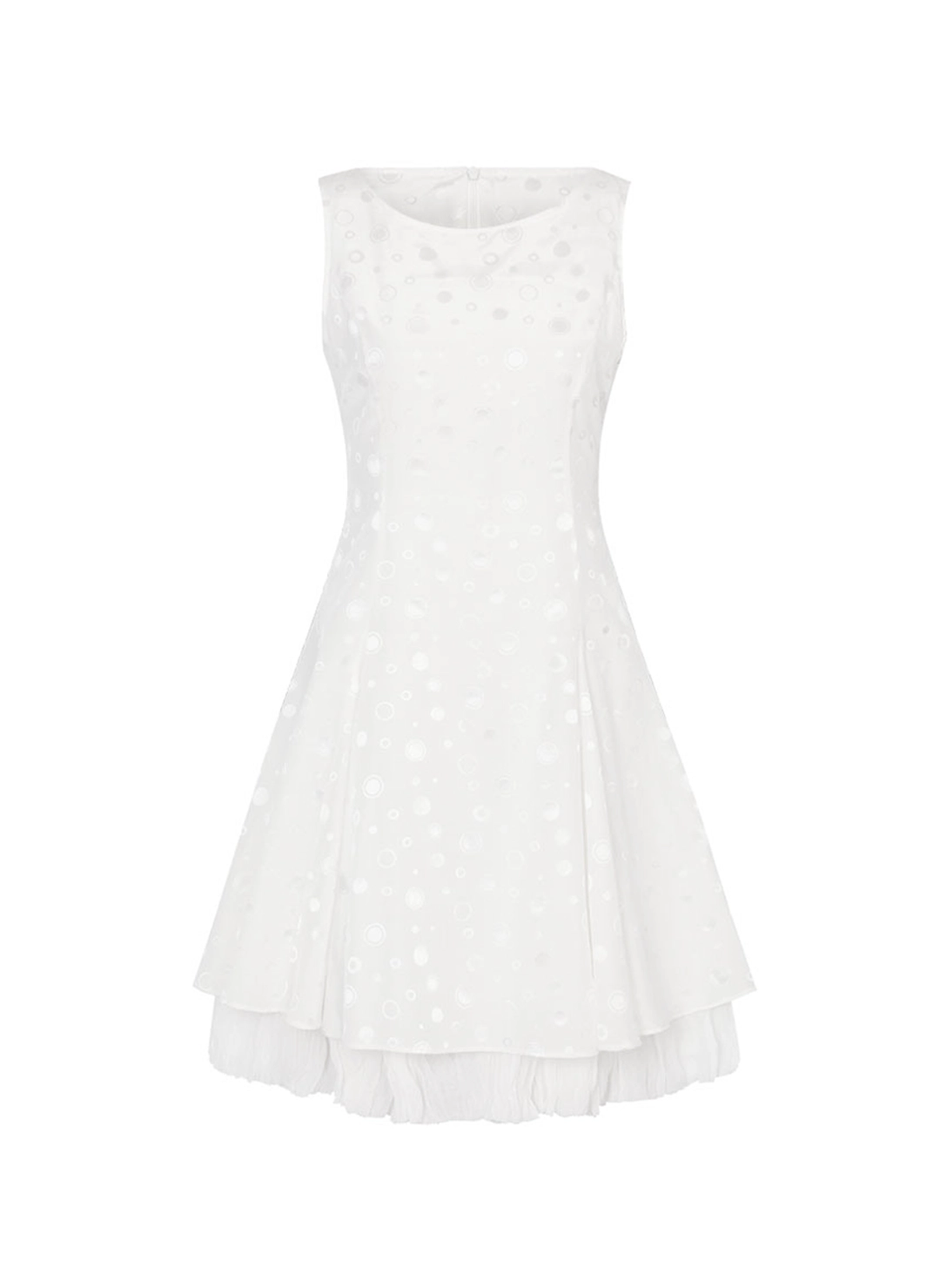루루서울 Polka Dot Silk Dress (White) 상품 이미지 1