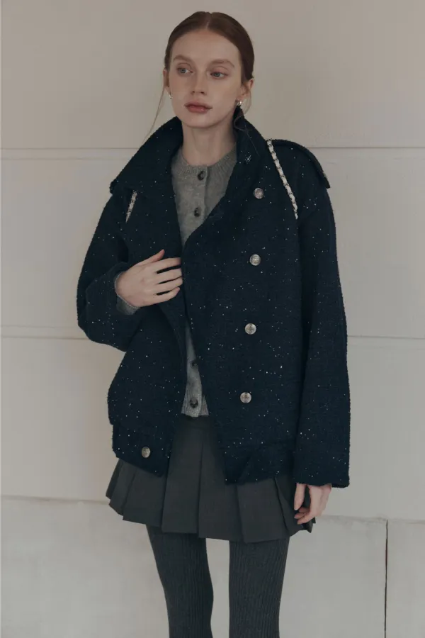 Twinkle blouson jacket navy