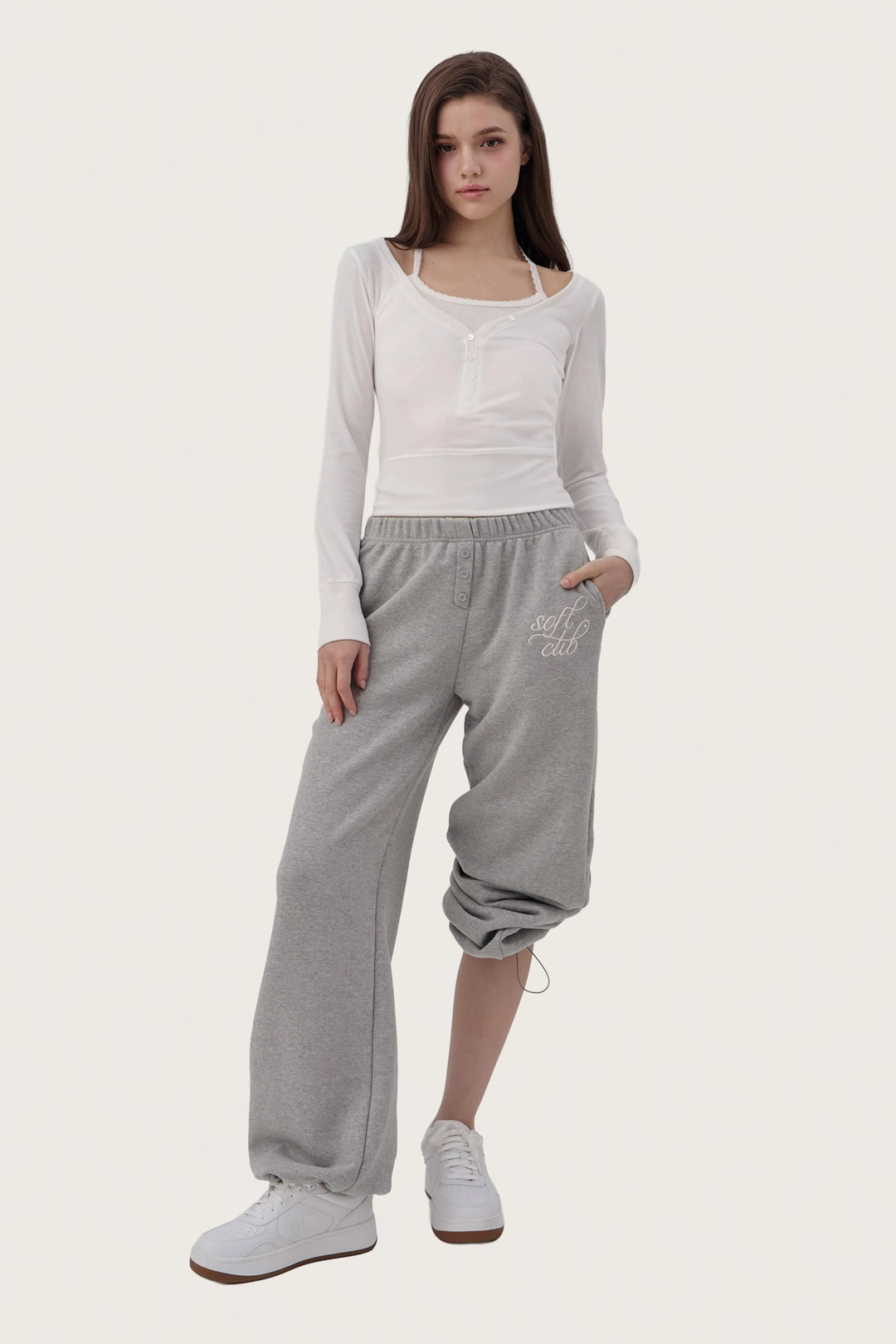 클리시어 Every moment straight pants, Gray 상품 이미지 1
