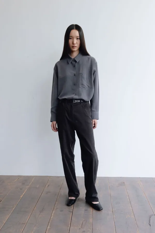 Faded Cupro Shirt_grey(9/18 순차발송)