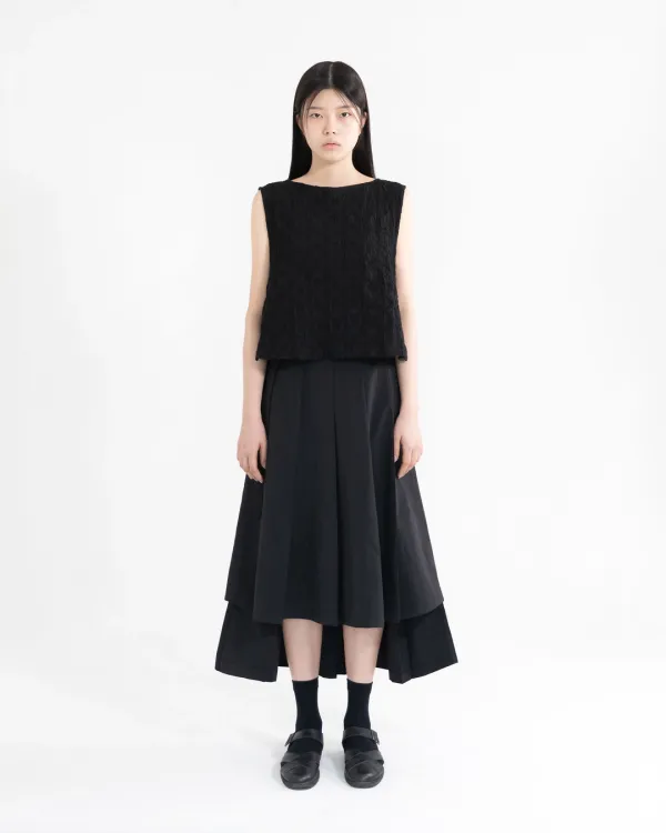 high-low pleats skirt (open, 단독 주문 시 선발송)