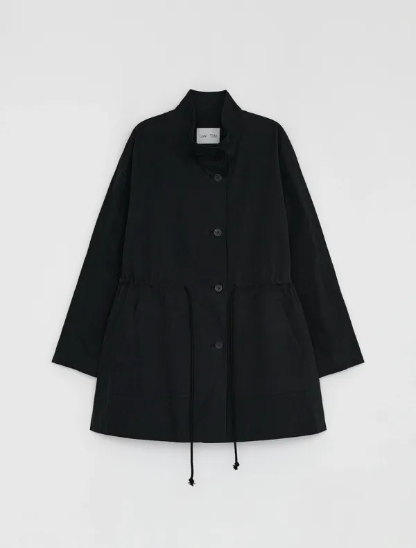 COTTON HALF COAT [BLACK]