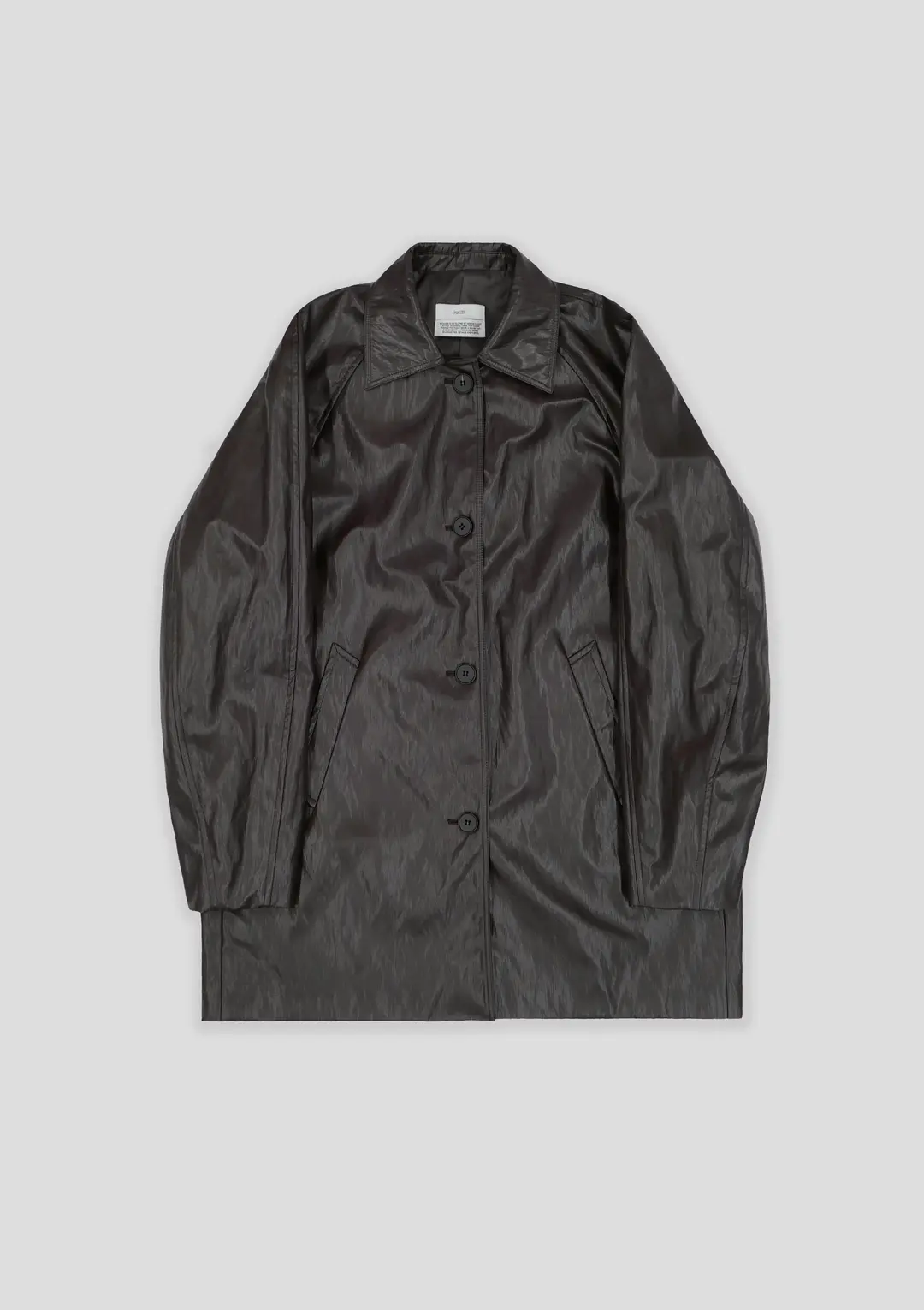 Vegan leather half jacket (brown)