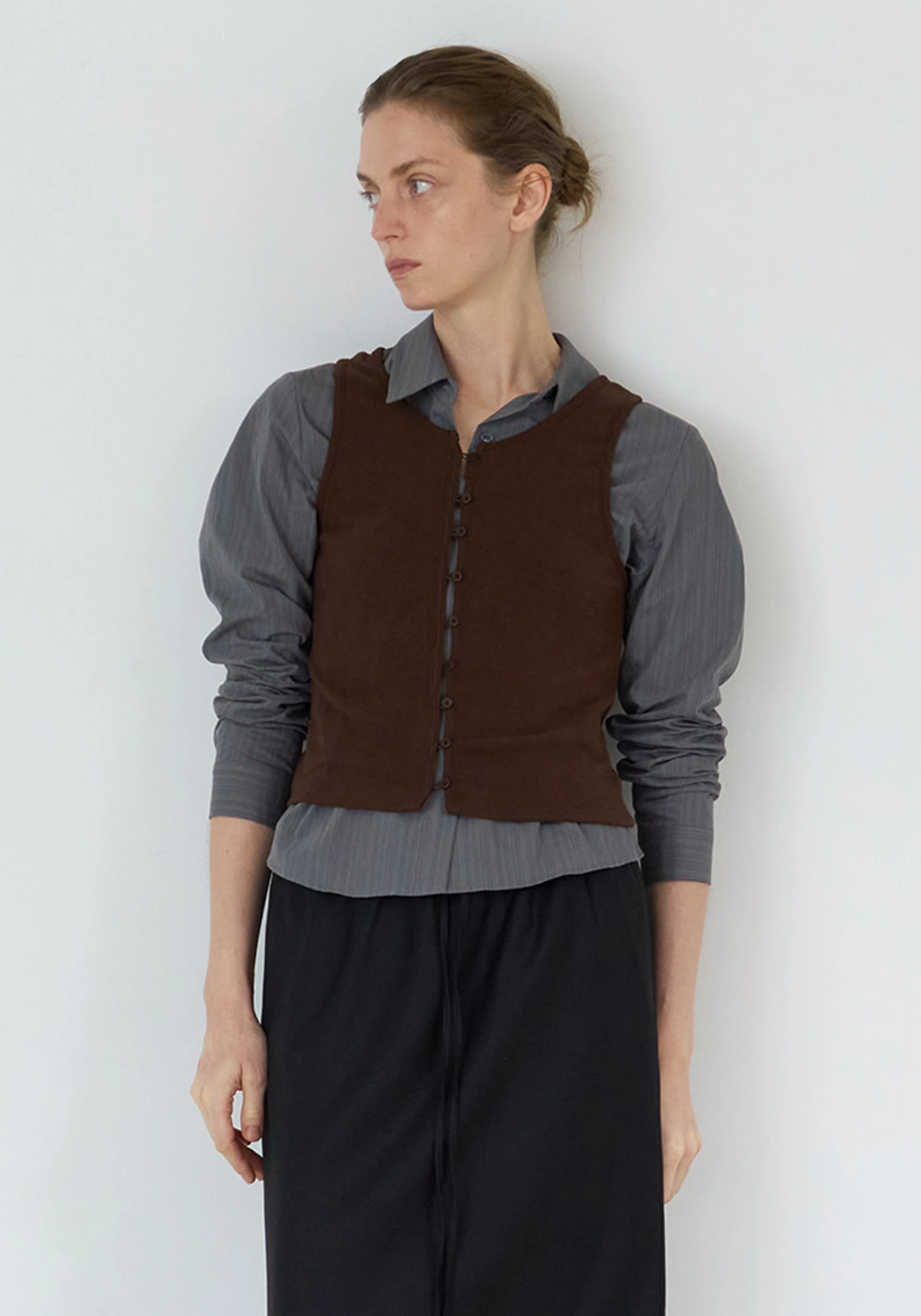 이브세이지 Button top (Brown) 상품 이미지 2