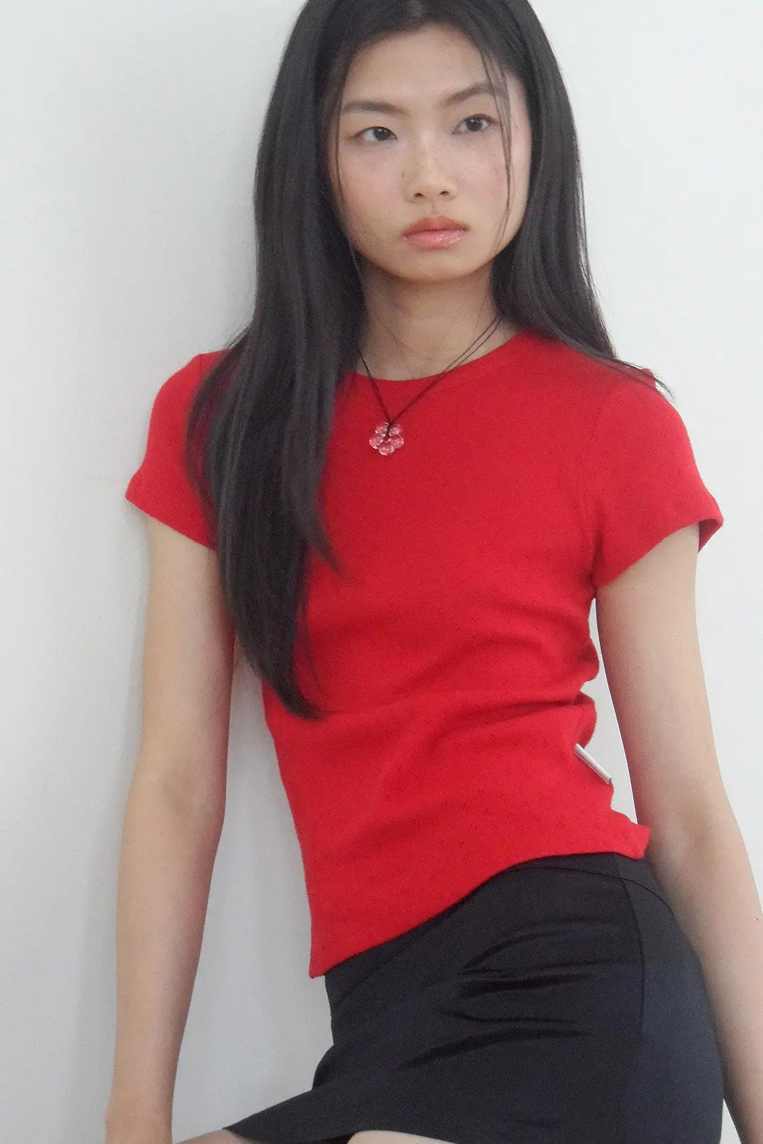 썬번프로젝트 SUNBURN BASIC T-SHIRT, RED PUNCHING 상품 이미지 2