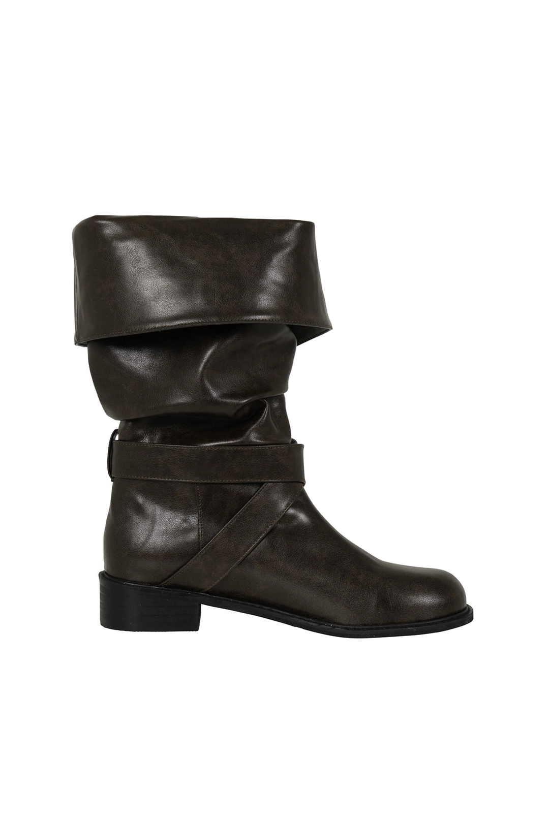 시너진 FOLDED BUCKLE BOOTS BROWN 상품 이미지 3