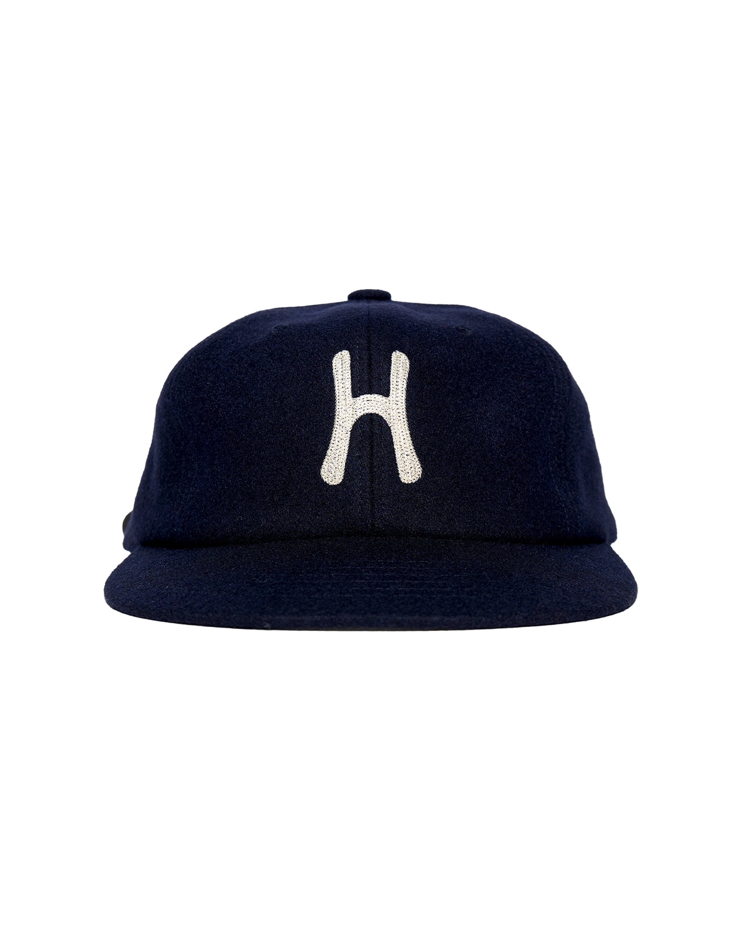 헬로선라이즈 H Logo Wool Relaxed Fit 6Panel Cap_Dark Navy 상품 이미지 2
