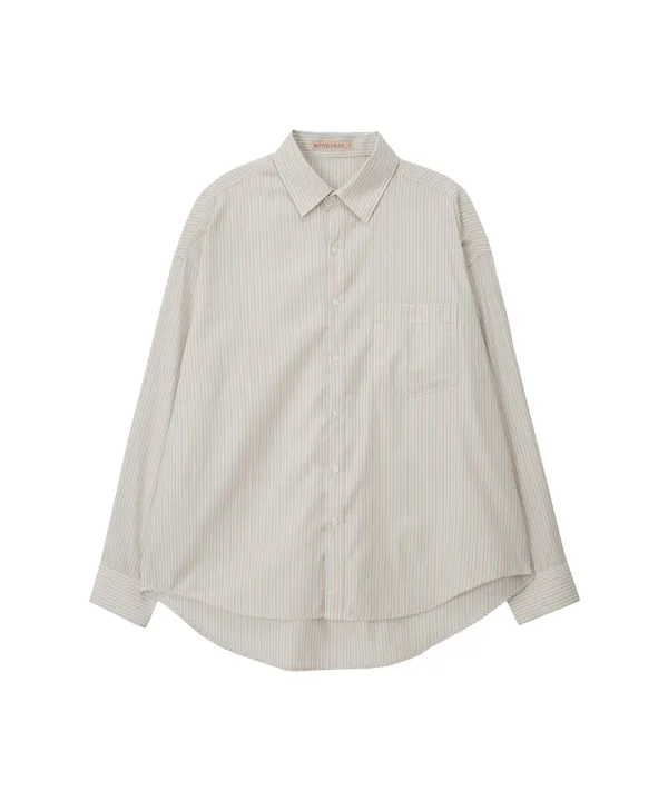 Fever Stripe Shirt-Beige