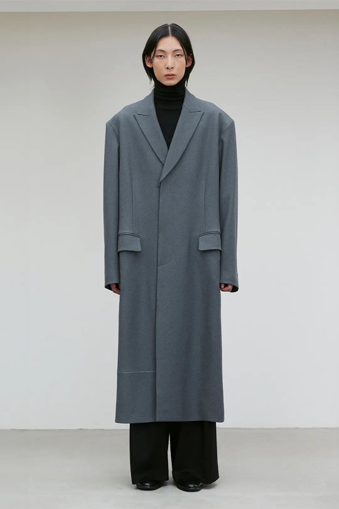 리이 UNISEX REMOVABLE COLLAR COAT 상품 이미지 1