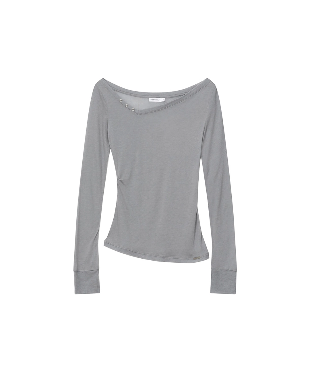 미세키서울 Button Sheer long sleeves GREY 상품 이미지 1