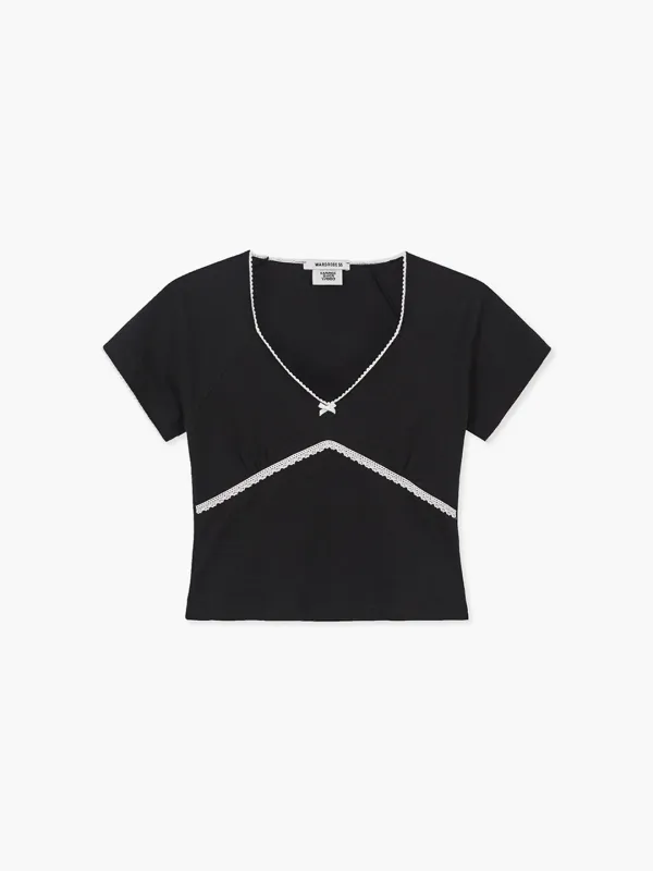 LACE EVE TOP_black