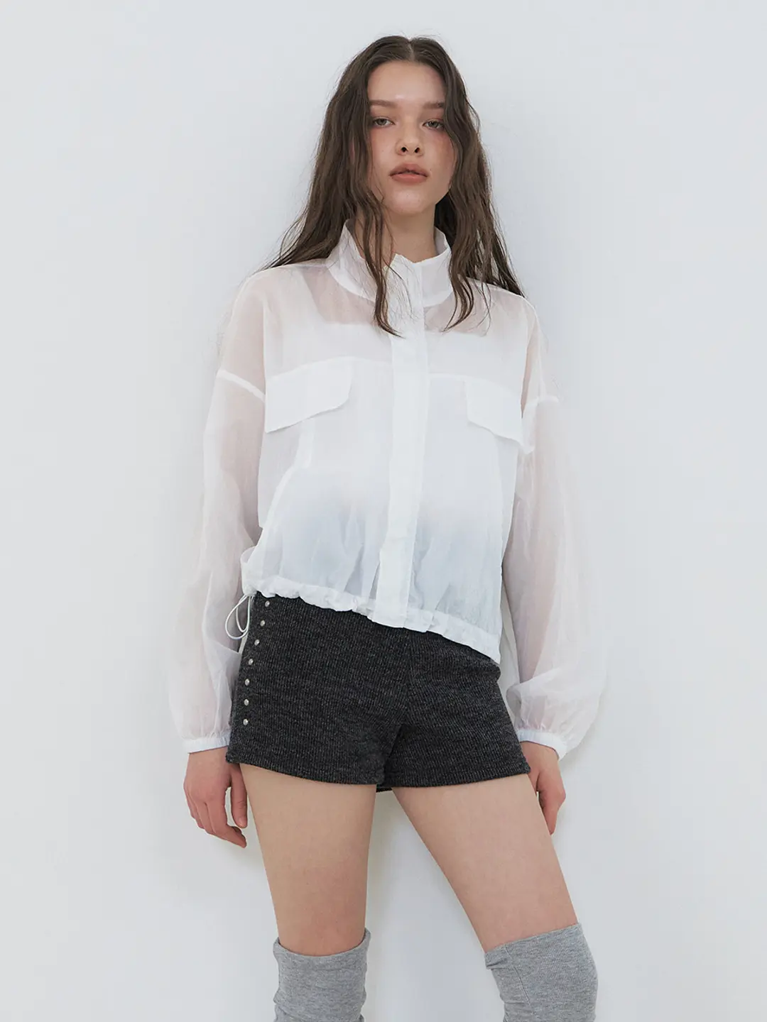 에트몽 Sheer Wind Jumper, White 상품 이미지 1