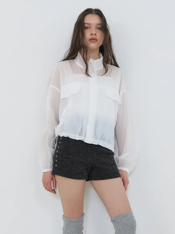 Sheer Wind Jumper, White