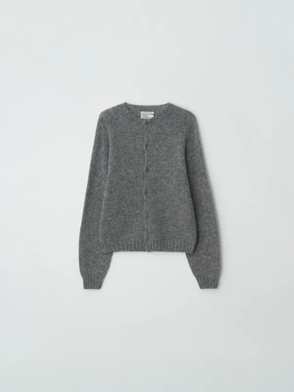 Glen wholegarment cardigan_melange grey