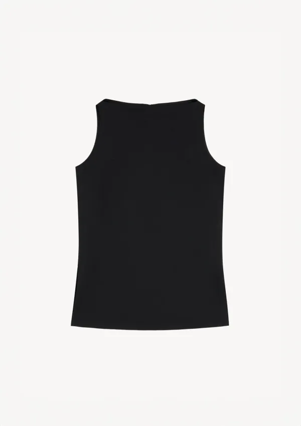 Arles Shirring Sleeveless in Black