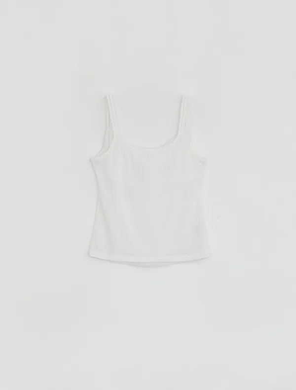 [1st REORDER] DOUBLE STRAP SLEEVELESS TOP [WHITE]
