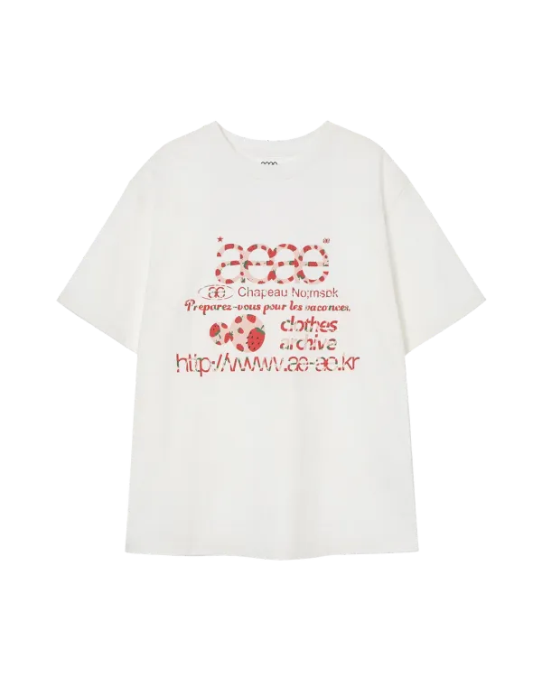 [6/23 예약발송] WEB LOGO T-SHIRTS [STRAWBERRY]