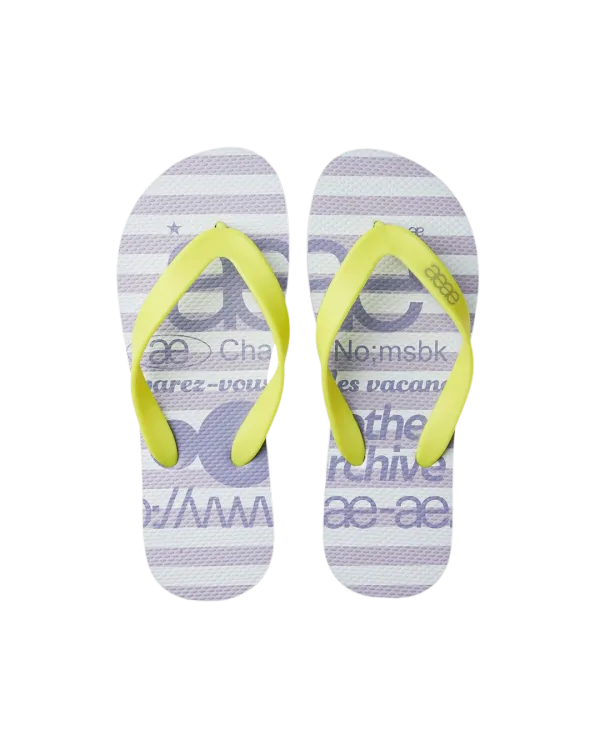 WEB LOGO STRIPE FLIP FLOP [LAVENDER]