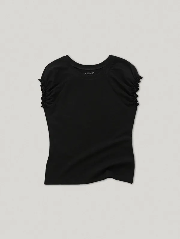 Black Nadia Puff Tee (6th)