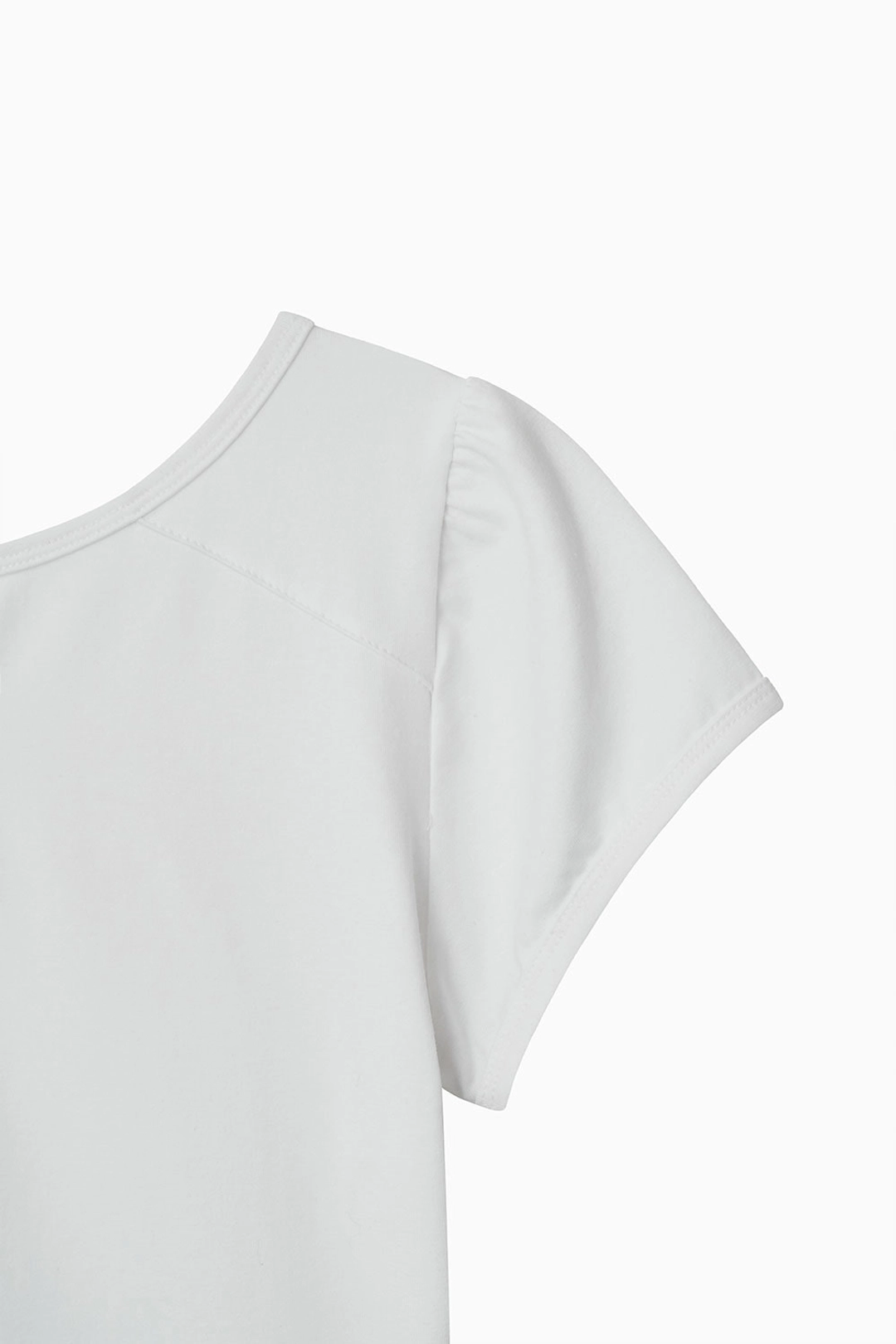 오헤시오 SMOCKED PUFF T-SHIRT, IVORY 상품 이미지 3