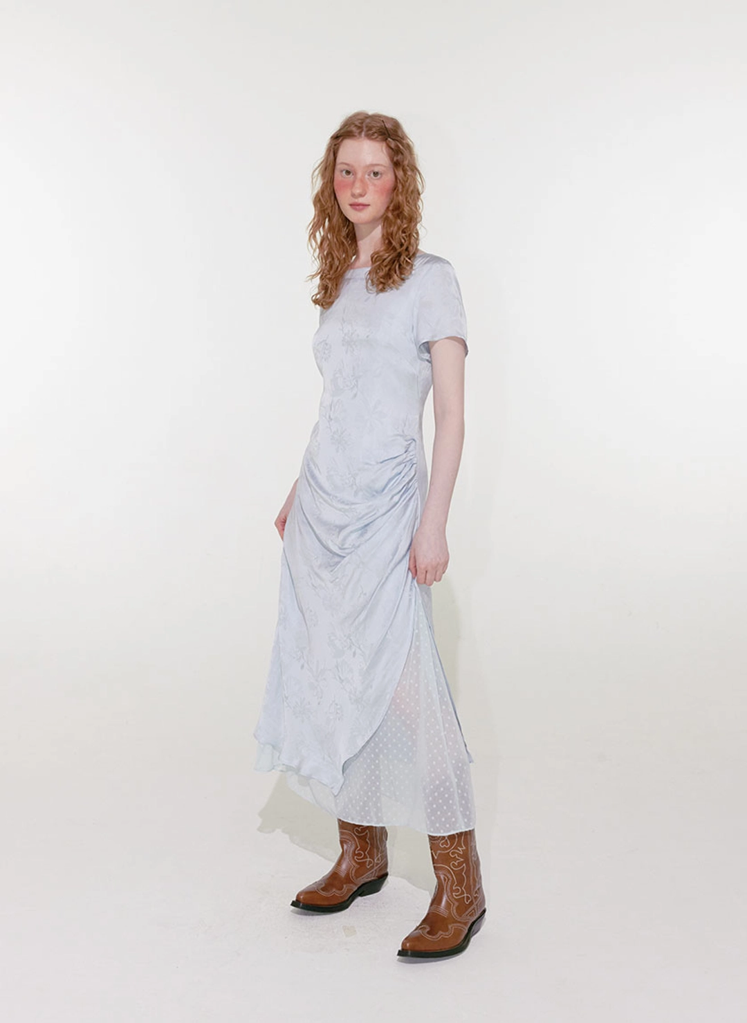 루루서울 Drape Half Sleeve Dress (Sky) 상품 이미지 2