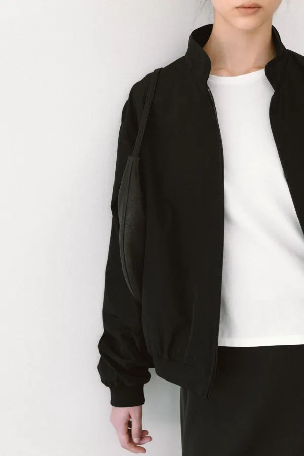 SHIRRING BLOUSON JACKET [ BLACK ]
