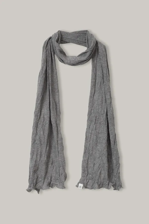 ACC02 Wrinkle Boat-Neck Scarf (Charcoal)