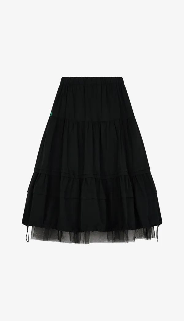 287. Shirring Mesh SK _ Black