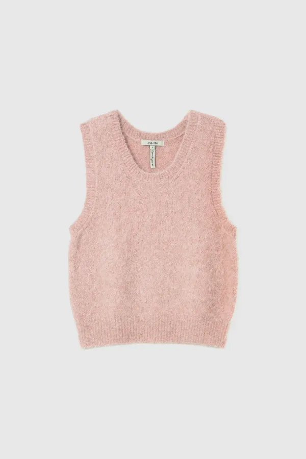 스테 U넥 알파카 베스트 (Pink)